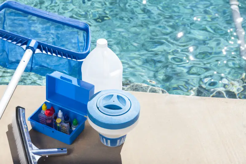 Pool filter cleaning and tile brushing service in Boca Raton